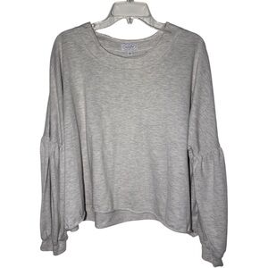 Mud Pie Heather Gray Babydoll Sweatshirt‎ – Size Large